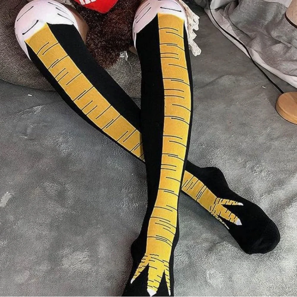 FUN CHICKEN legs/feet socks!Great for your next gathering- I have LOTS(8+) pairs